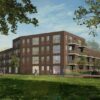 Impressie van te bouwen woningen